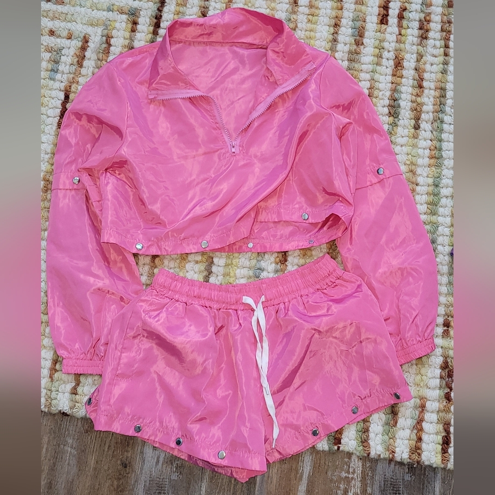 Pink Windbreaker Set
